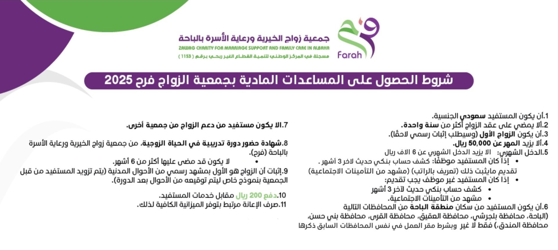 جمعية زواج الخيرية ورعاية الاسرة بالباحه فرح